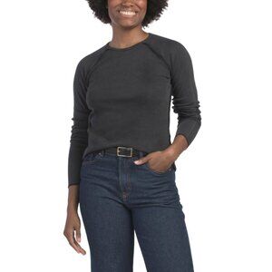 CYRUS Black Raglan Sleeve Crew Neck Tee